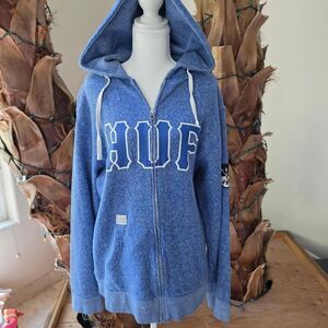 Huf Blue Unisex Style Hoodie